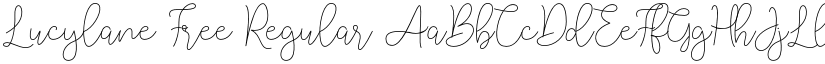 Lucylane Free Regular font
