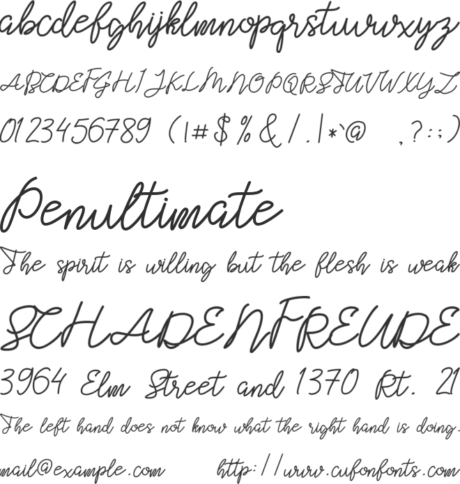 Ghicella font preview