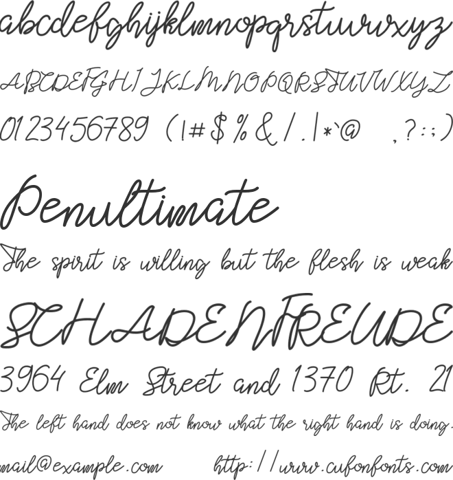 Ghicella font preview