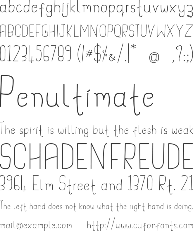 Handypot font preview