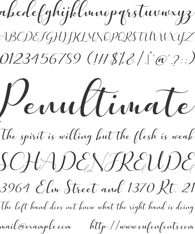Quintella font preview