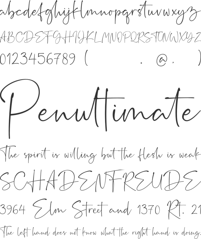 Rushtick font preview
