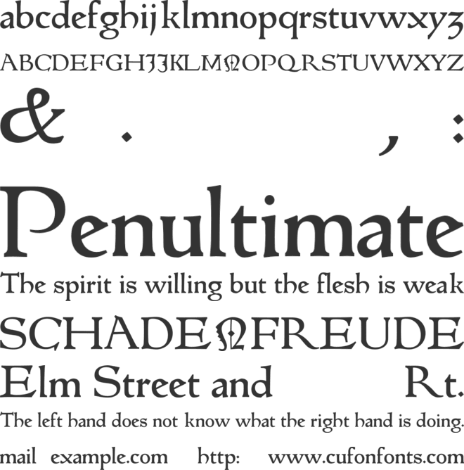 Parix font preview