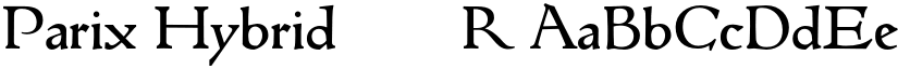 Parix Hybrid 111R font