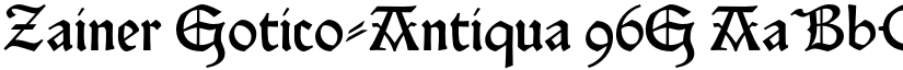 Zainer Gotico-Antiqua 96G font