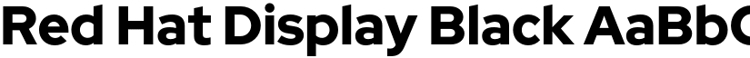 Red Hat Display Black font