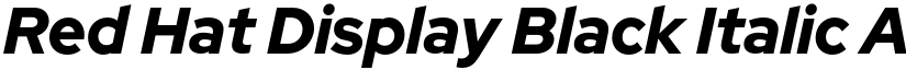 Red Hat Display Black Italic font