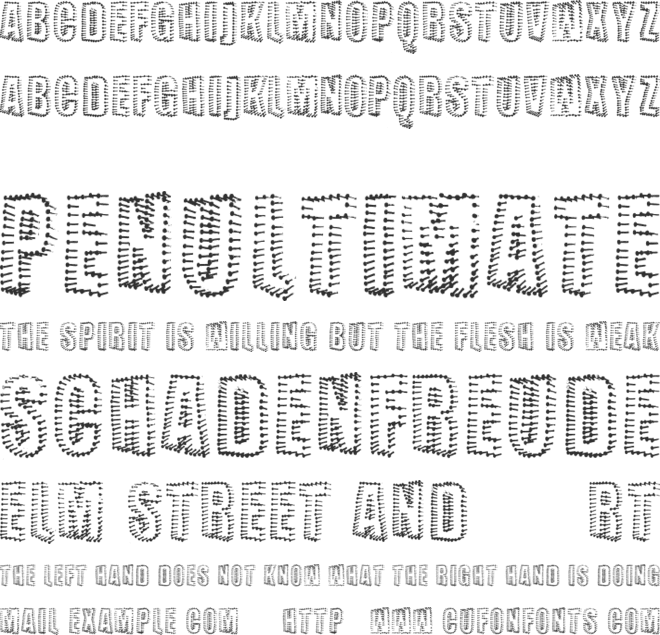 Nailed font preview