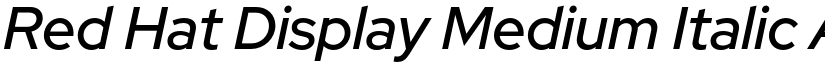 Red Hat Display Medium Italic font