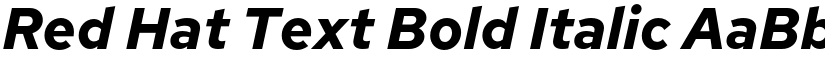 Red Hat Text Bold Italic font