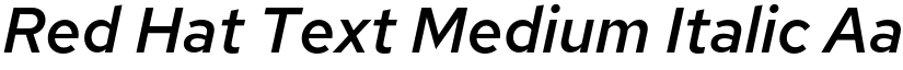Red Hat Text Medium Italic font