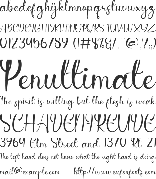 Anderella font preview