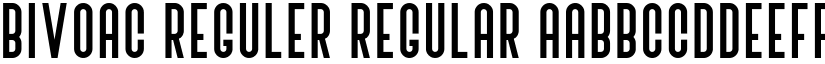 Bivoac Reguler Regular font