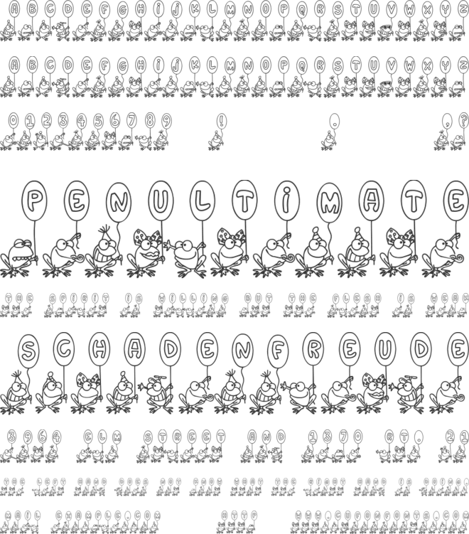 Hoppy Ribbitday font preview