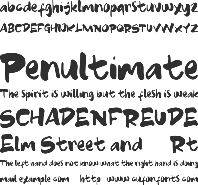 CARTOON FREE font preview