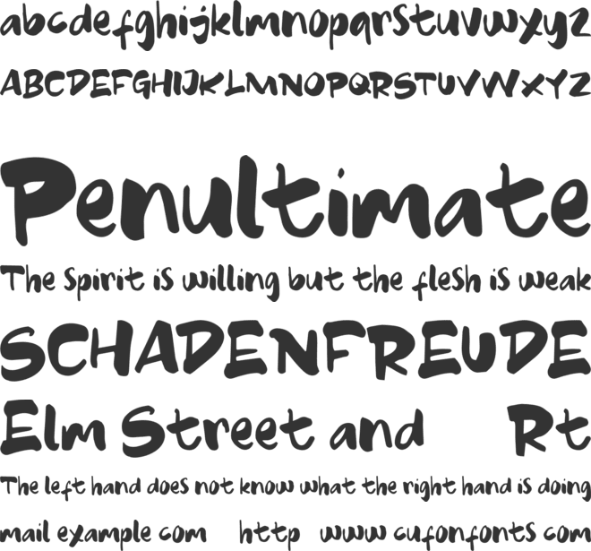 CARTOON FREE font preview