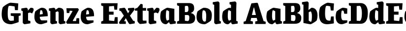 Grenze ExtraBold font