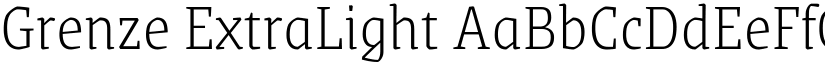 Grenze ExtraLight font