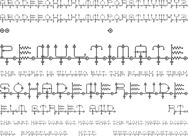 Schematic font preview