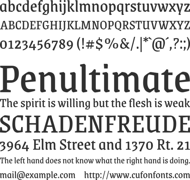 Grenze font preview
