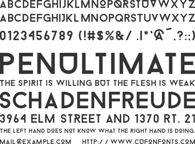 Droidiga font preview