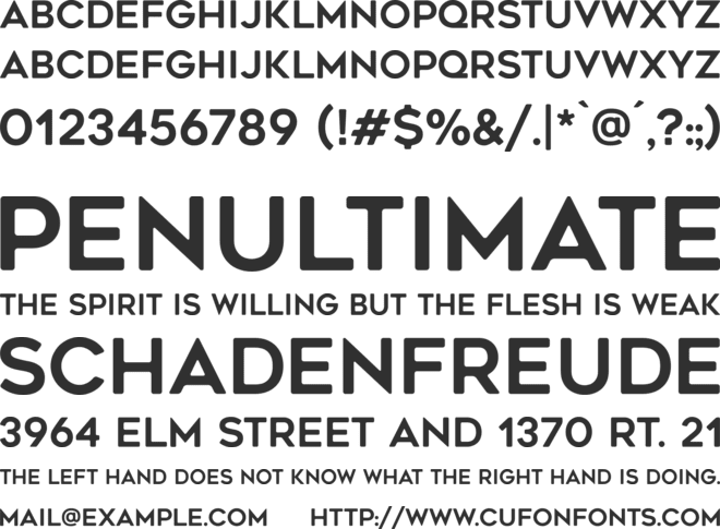 Geometos Rounded font preview
