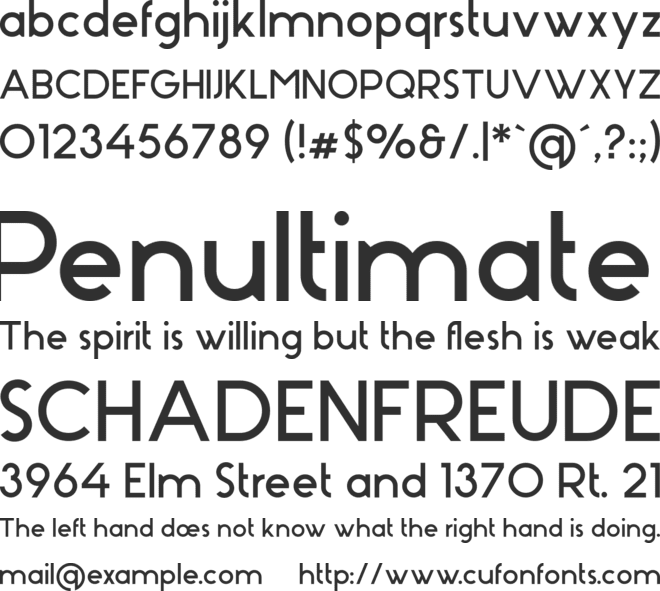 Stark font preview