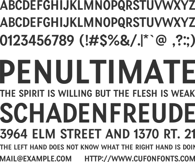 Petite France font preview