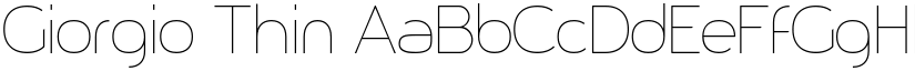 Giorgio Thin font