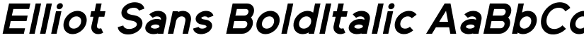 Elliot Sans BoldItalic font