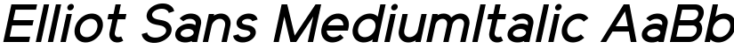 Elliot Sans MediumItalic font