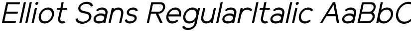 Elliot Sans RegularItalic font