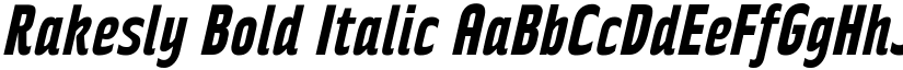 Rakesly Bold Italic font