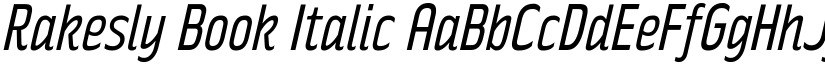 Rakesly Book Italic font