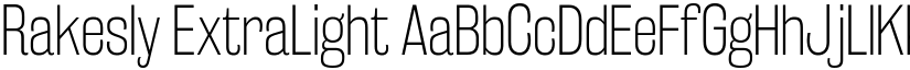 Rakesly ExtraLight font