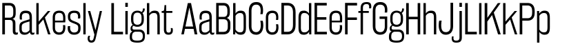 Rakesly Light font