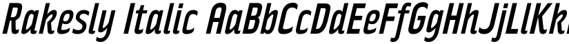 Rakesly Italic font