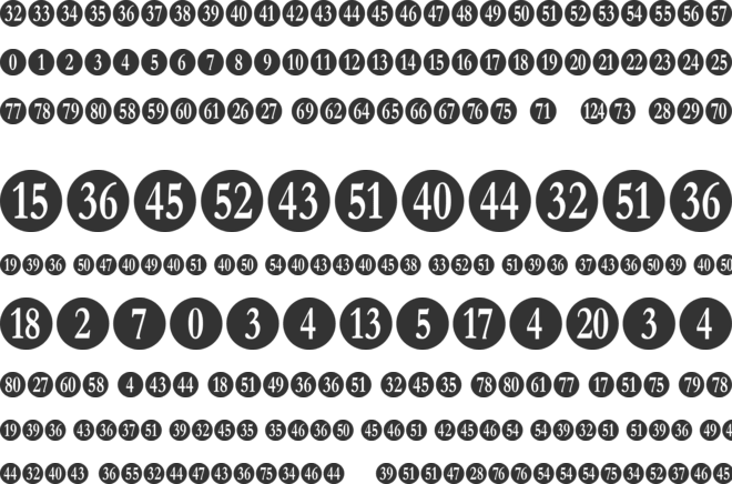 Numberpile font preview