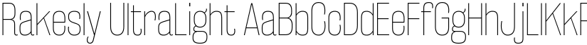 Rakesly UltraLight font