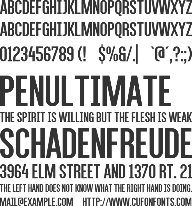 Alegre Sans font preview