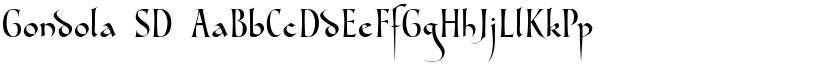 Gondola SD font