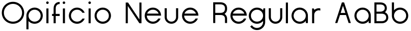 Opificio Neue Regular font