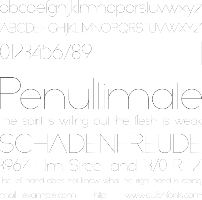 Slim Extreme font preview