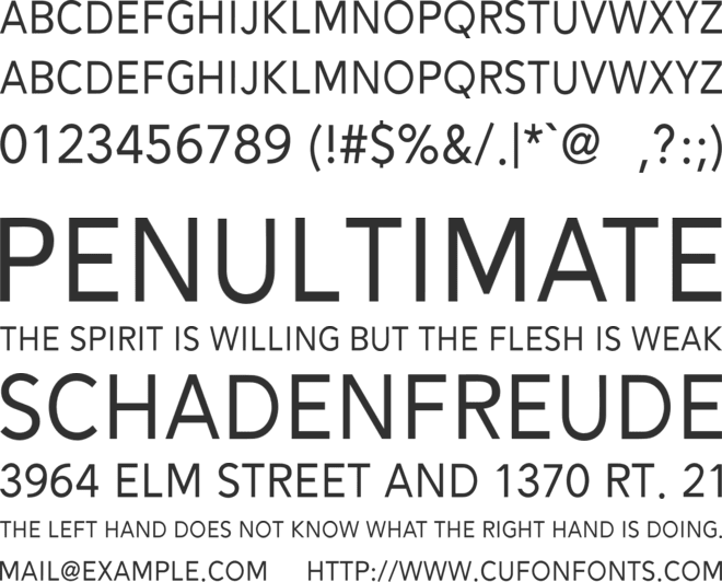 Alesand font preview