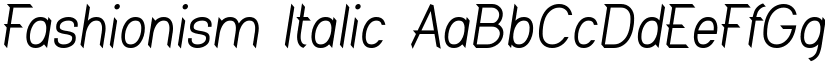 Fashionism Italic font