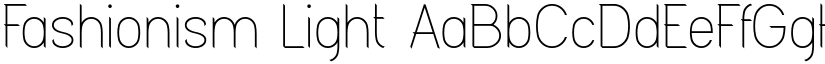 Fashionism Light font