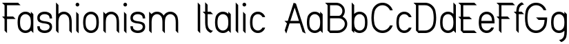 Fashionism Italic font