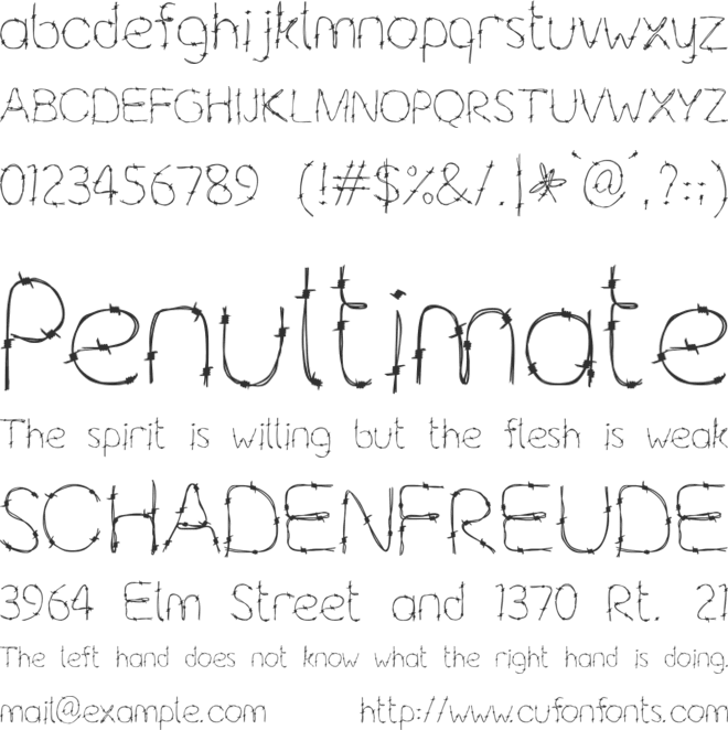 Barbaric font preview