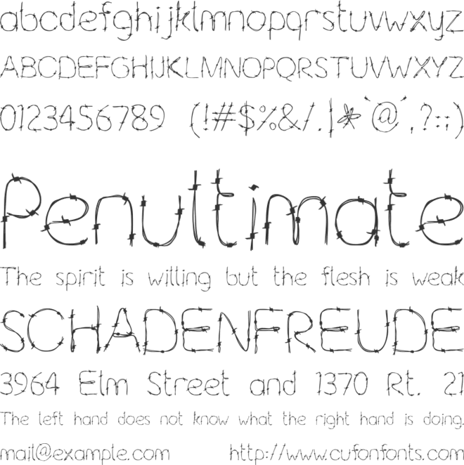 Barbaric font preview