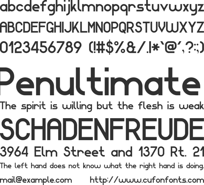Modern Sans Serif 7 font preview